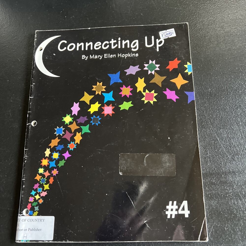 Connecting Up by Mary Ellen Hopkins #4 Quilting Paperback 1990 Signed Copy